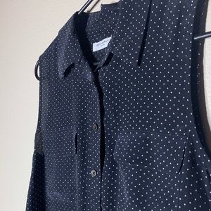 Equipment polka dots SILK blouse